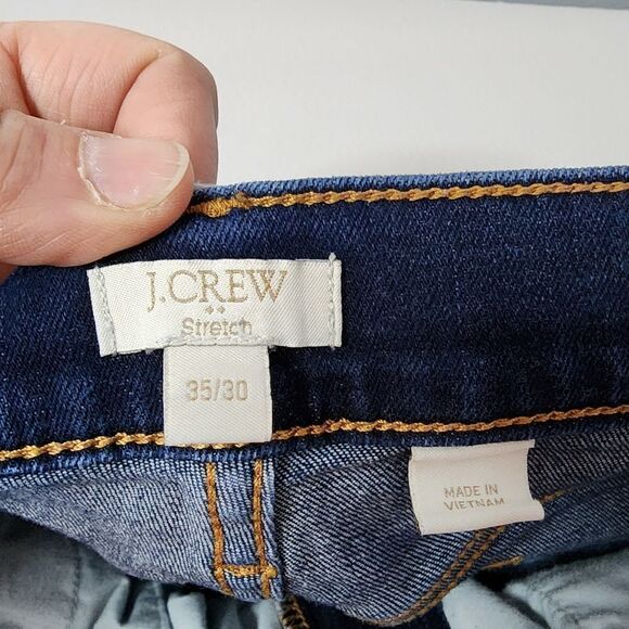 J Crew factory Womens Jeans Dark Wash Skinny Stretch Size 35/30 - Picture 3 of 5